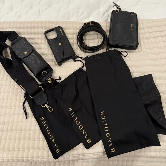 Bandolier Black Gold iPhone 16 Pro - Case and Strap Set lot